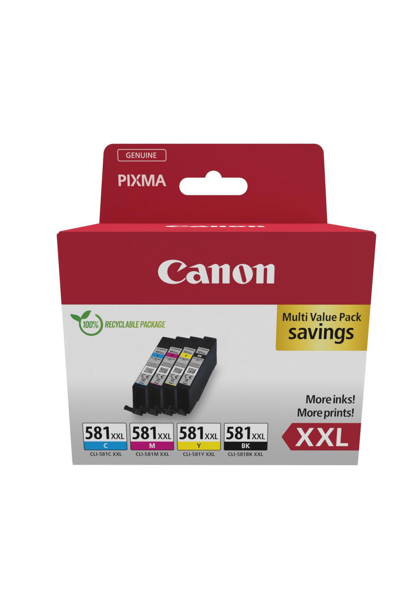 INK Canon CLI-581XXL / 1998C007 / Multipack / 858 faqe – Zezë/Blu/Rozë/Verdhë - 1