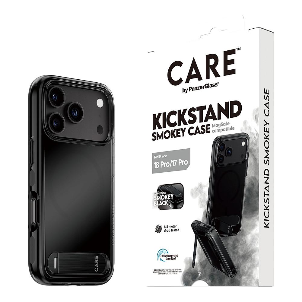 Aksesorë për telefon PanzerGlass CARE Kickstand / Smokey / iPhone 17 Pro / iPhone 18 Pro / MagSafe / Mbajtëse / Mbrojtje 4.8m - Transparente/Zezë - 7