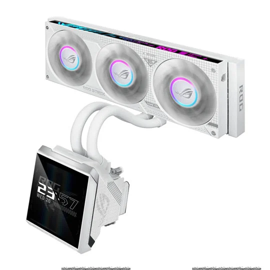 Ftohës për Procesor ASUS ROG Strix SLC IV 360 ARGB LCD / AIO 360mm / ARGB / LCD 5.08" / 3x Fan – Bardhë
