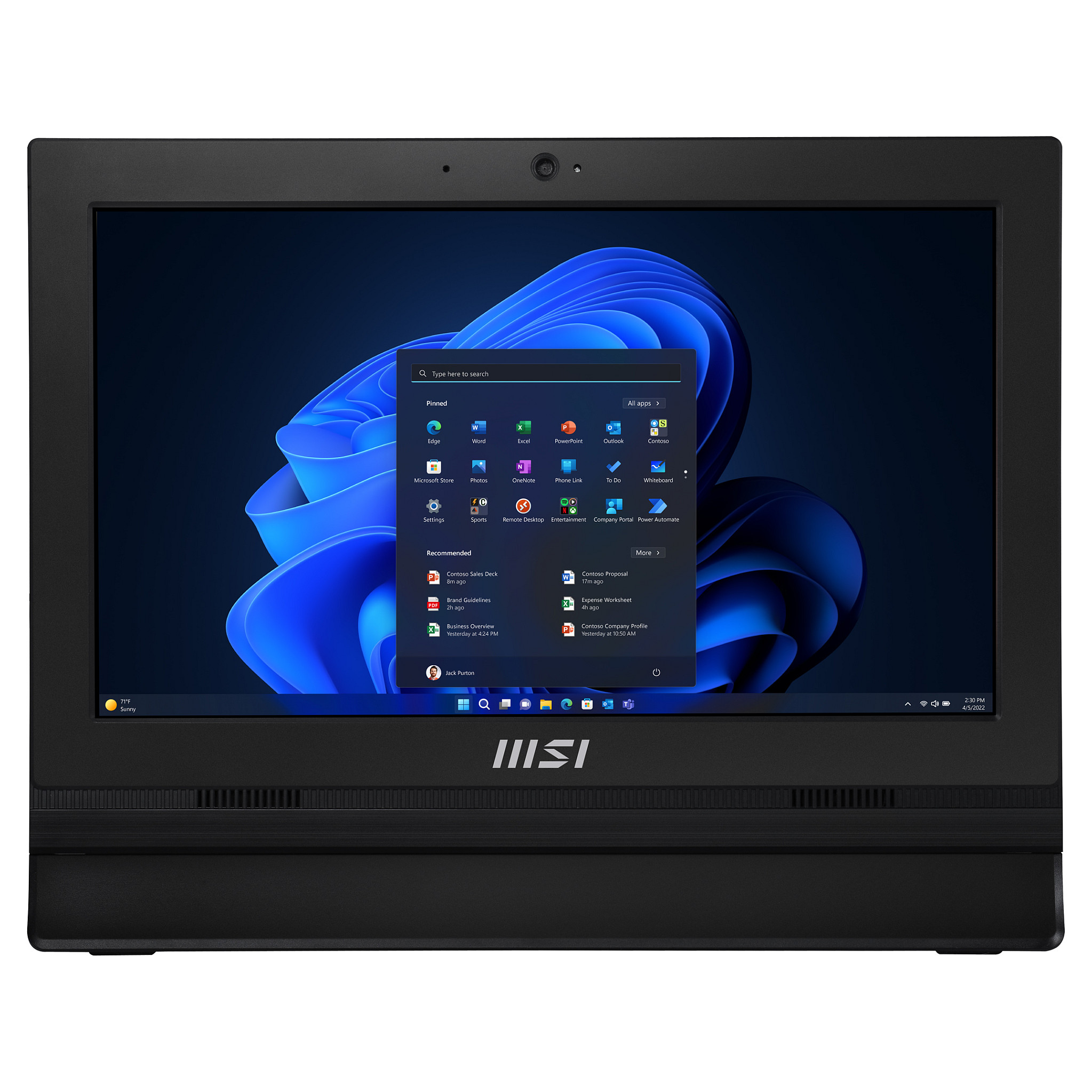 AIO MSI PRO AP162T ADL-019DE 15.6" HD N100/4GB/128GB/black W11P - 5