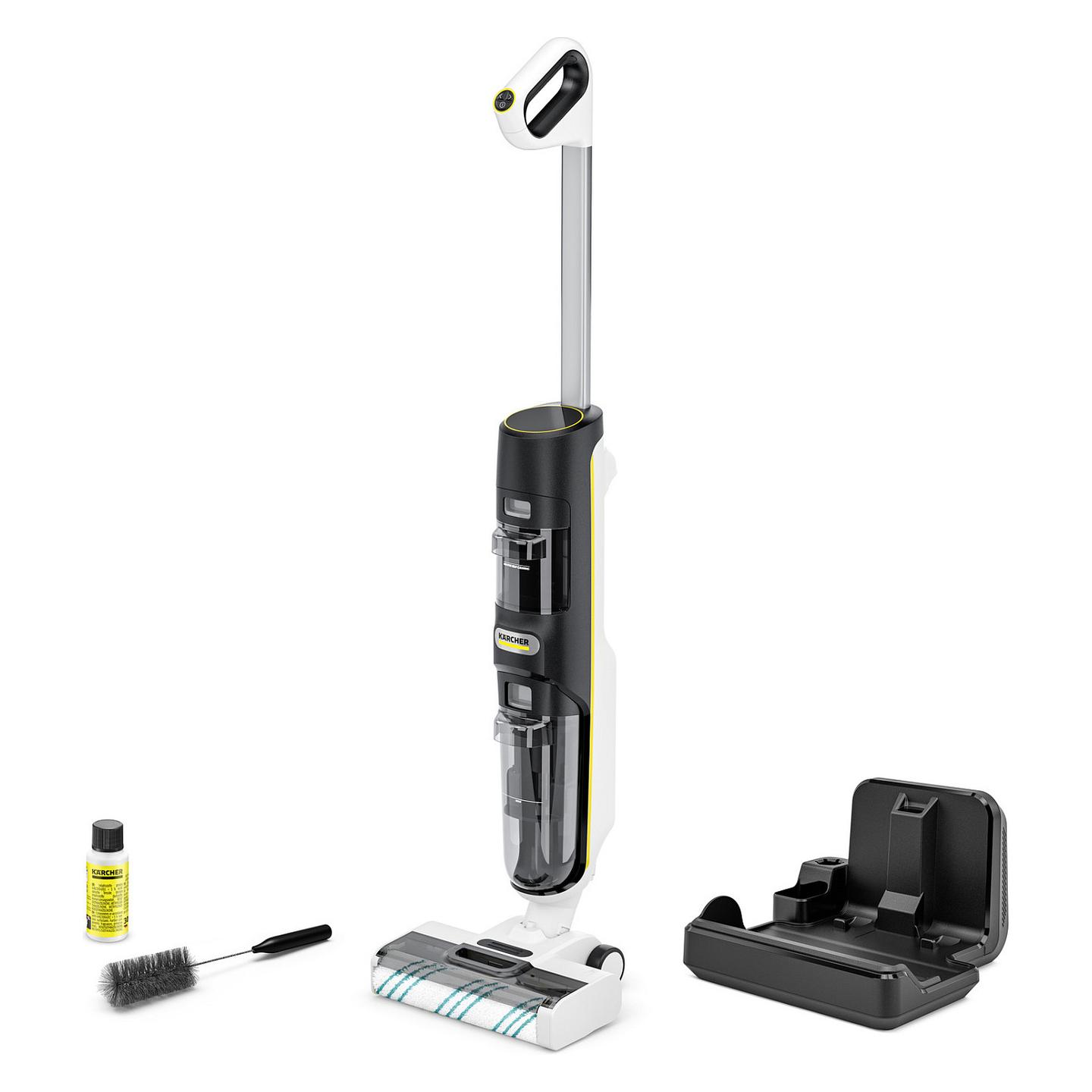Pastrues Dyshemeje Kärcher FCV 4 Dry Pet & Home, 3-Në-1, Aspirim, Larje dhe Tharje, 18V, 45 Min - Zezë, Bardhë