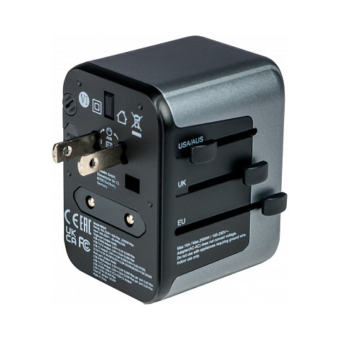 Adapter Verbatim Universal Travel Adapter UTA‑03 / USB‑A / USB‑C - 12