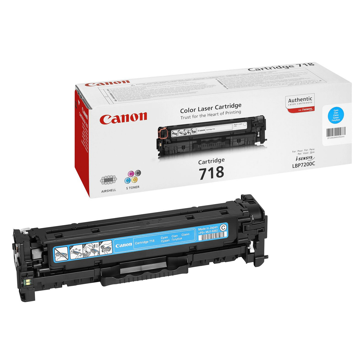 Toner Canon 718C deri në 2.900 faqe - Blu - 1