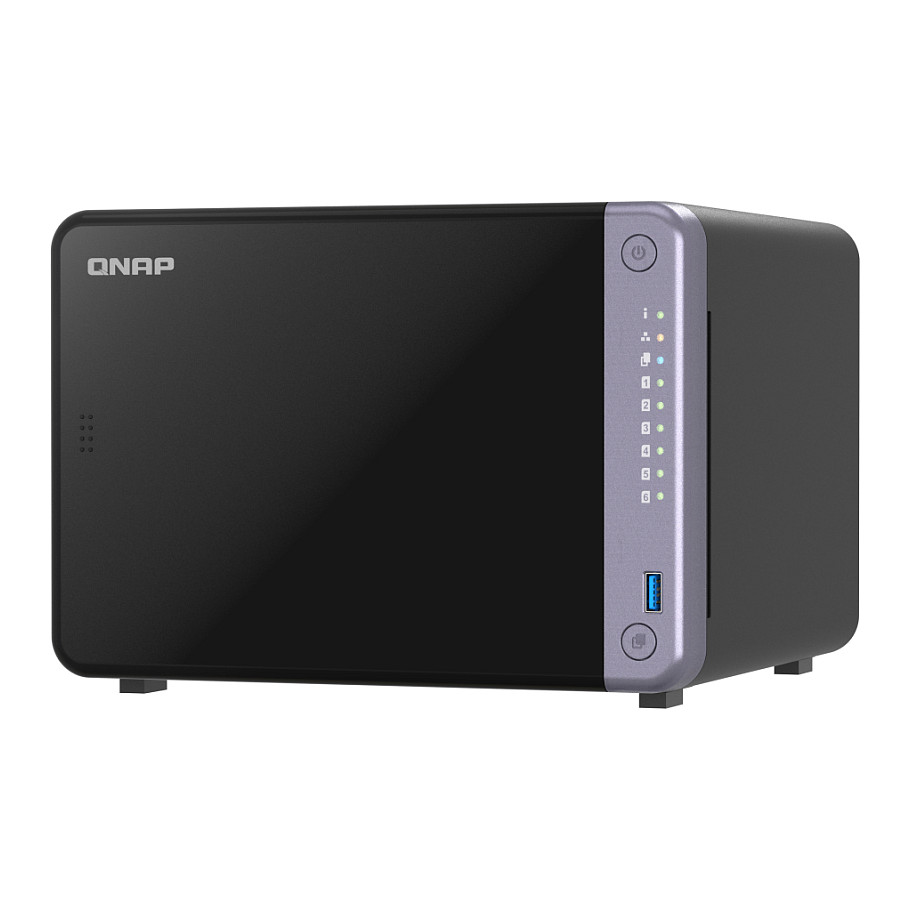 NAS QNAP TS‑632X‑4G / 6‑Bay Desktop / AL524 Quad‑Core 2.0 GHz / 4GB DDR4 (Max. 16GB) / 2×10GbE SFP+ - 1