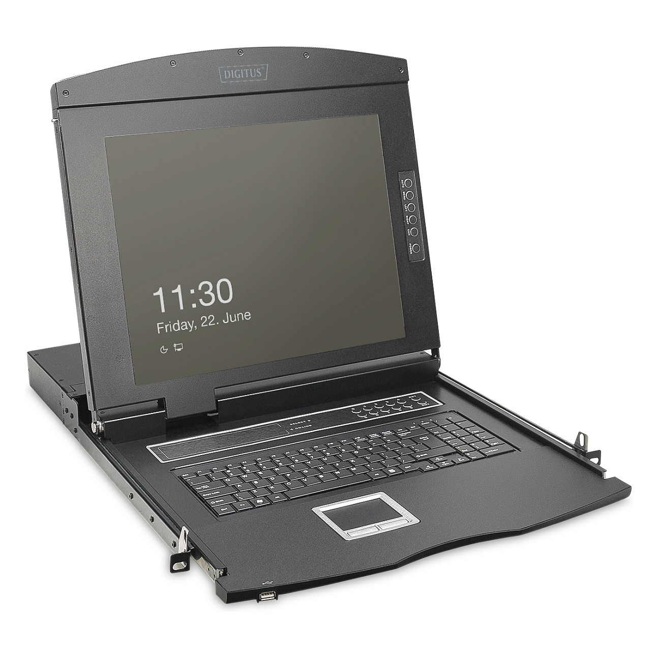 Digitus Modular HD LCD KVM Console / 19″ TFT / 8-Port VGA / Touchpad / German Keyboard - 1