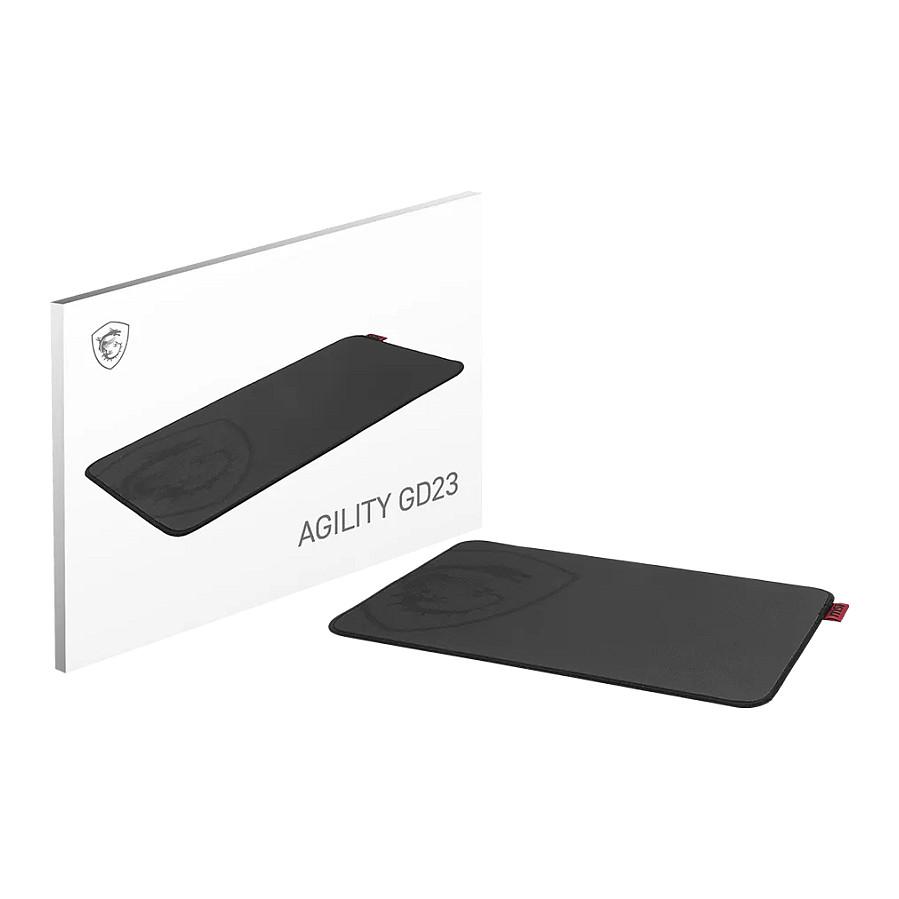 Mauspad Gaming MSI AGILITY GD73 / 900 × 400 mm / 3 mm / Gaming Fabric / Bazë gome antirrëshqitëse / Rezistent ndaj spërkatjeve – Zezë - 2