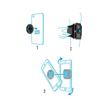 Mbajtëse për Telefon Mobilis U.FIX Universal Run Kit / SecureLock / Rrip Krahu / Universal - Zezë - 4
