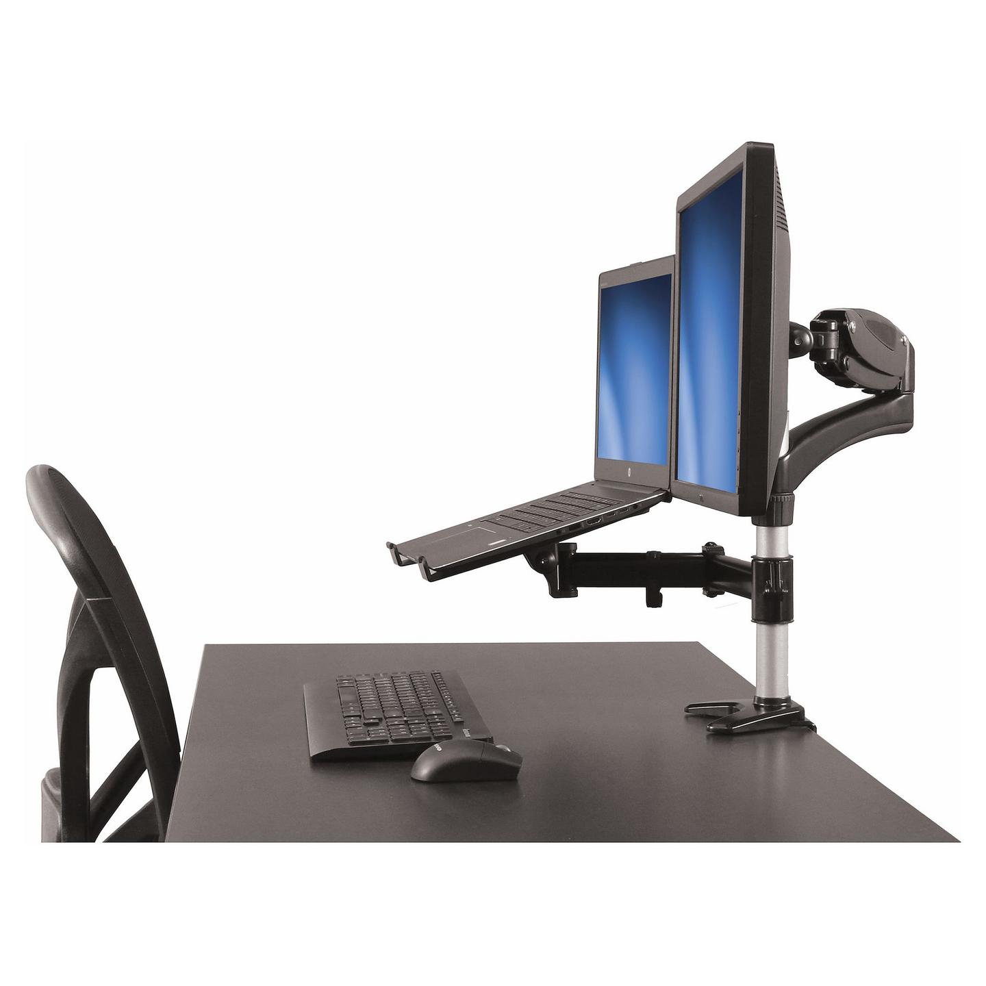 Mbajtëse për Monitor StarTech.com ARMUNONB / 1 Monitor / 15"-27" / 8kg / Full Motion / Clamp / Mbajtëse për Laptop / Tilt -90° deri +85° - Zezë & Alumini - 6