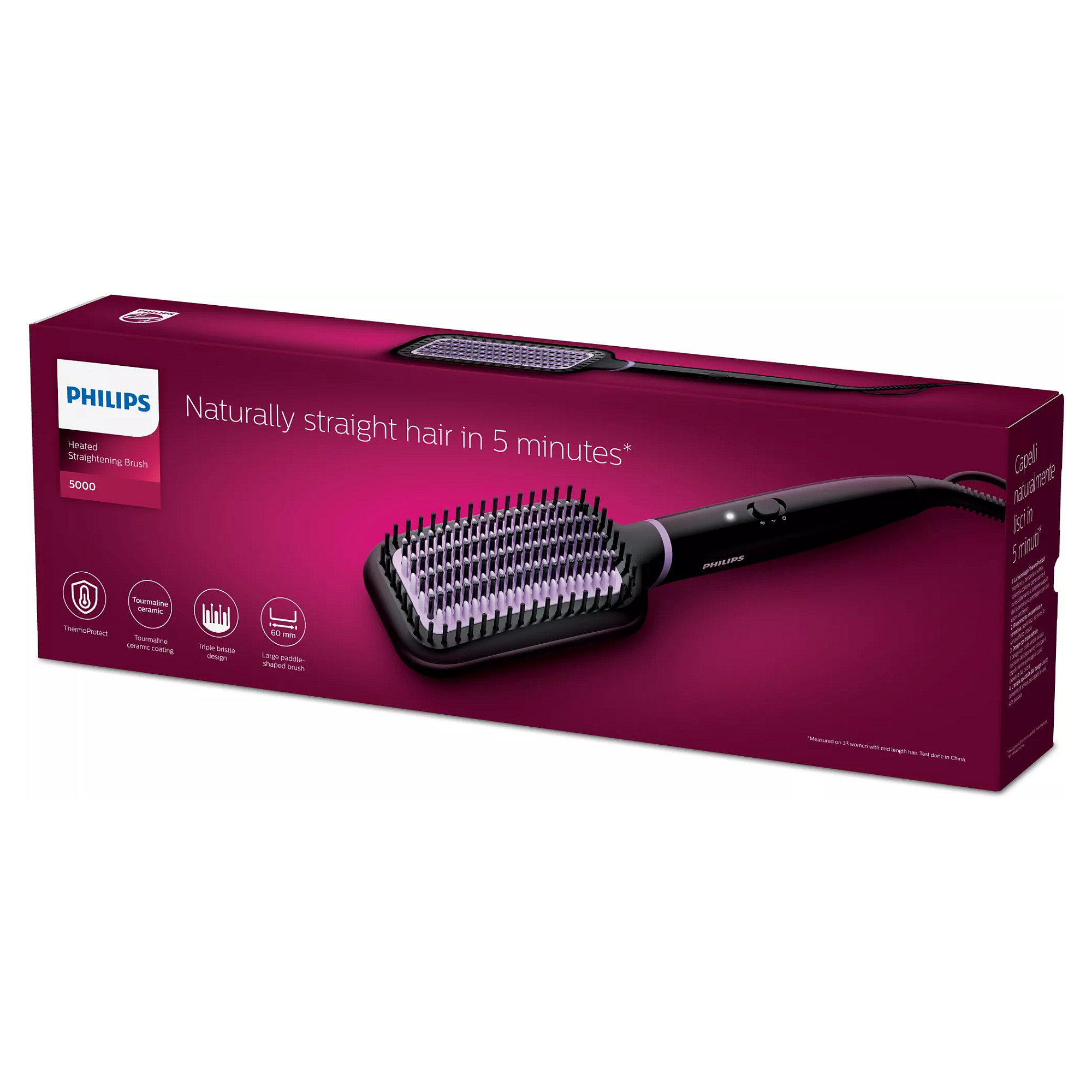 Stilues për flokë Philips StyleCare Essential BHH880/00 / 2 Temperatura / ThermoProtect / Tourmaline Ceramic / 111 Qime të Ngrohura – Zezë/Vjollcëë - 2