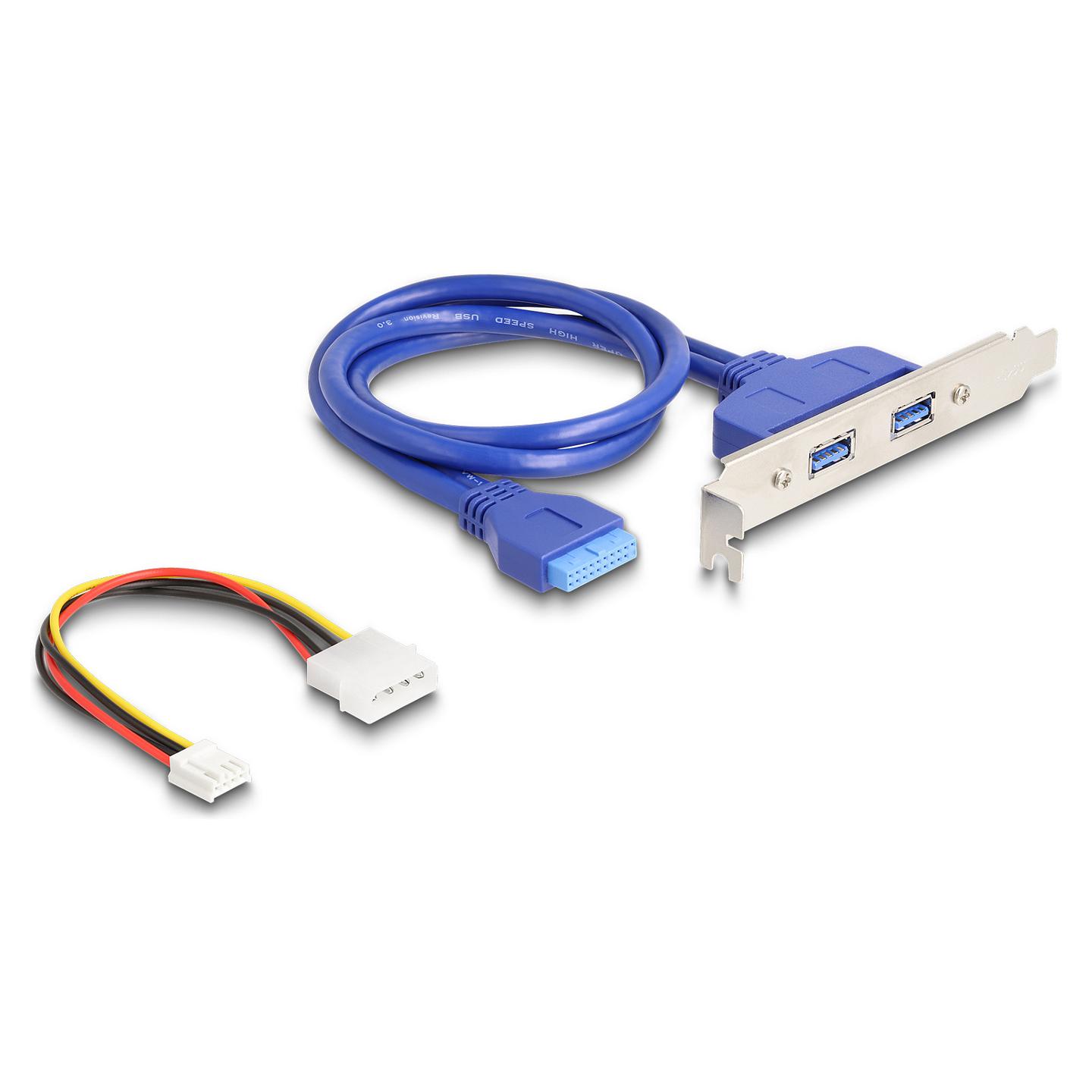 Kartë zgjerimi USB DeLOCK 61065, M.2 B+M, 2x USB-A, USB 5 Gbit/s, kabllo 50 cm - 3