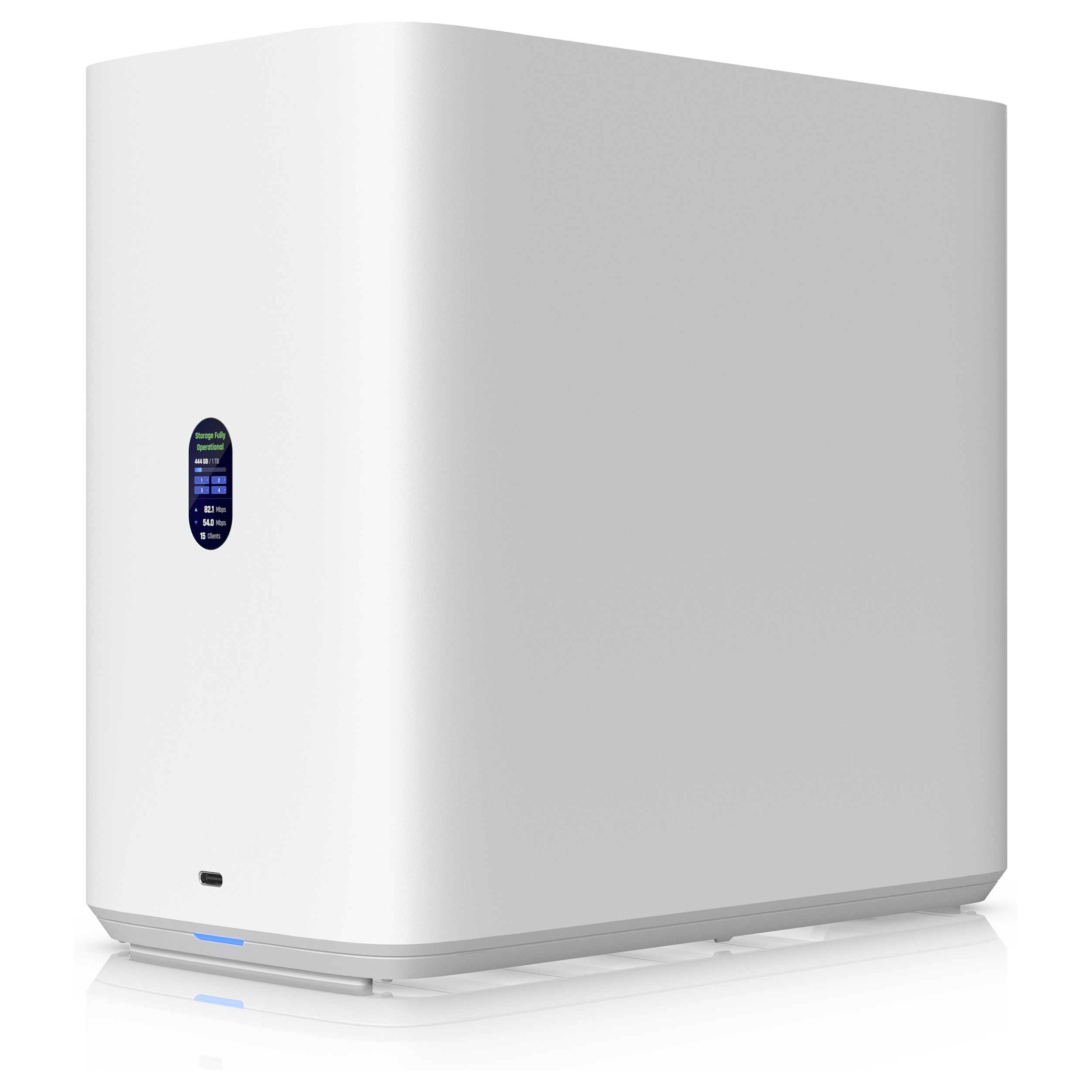 Ubiquiti UniFi UNAS-4-W 4-Bay NAS – 4x HDD/SSD, 2x M.2 NVMe Cache, 2.5GbE, RAID, PoE+++, UniFi Drive - 2