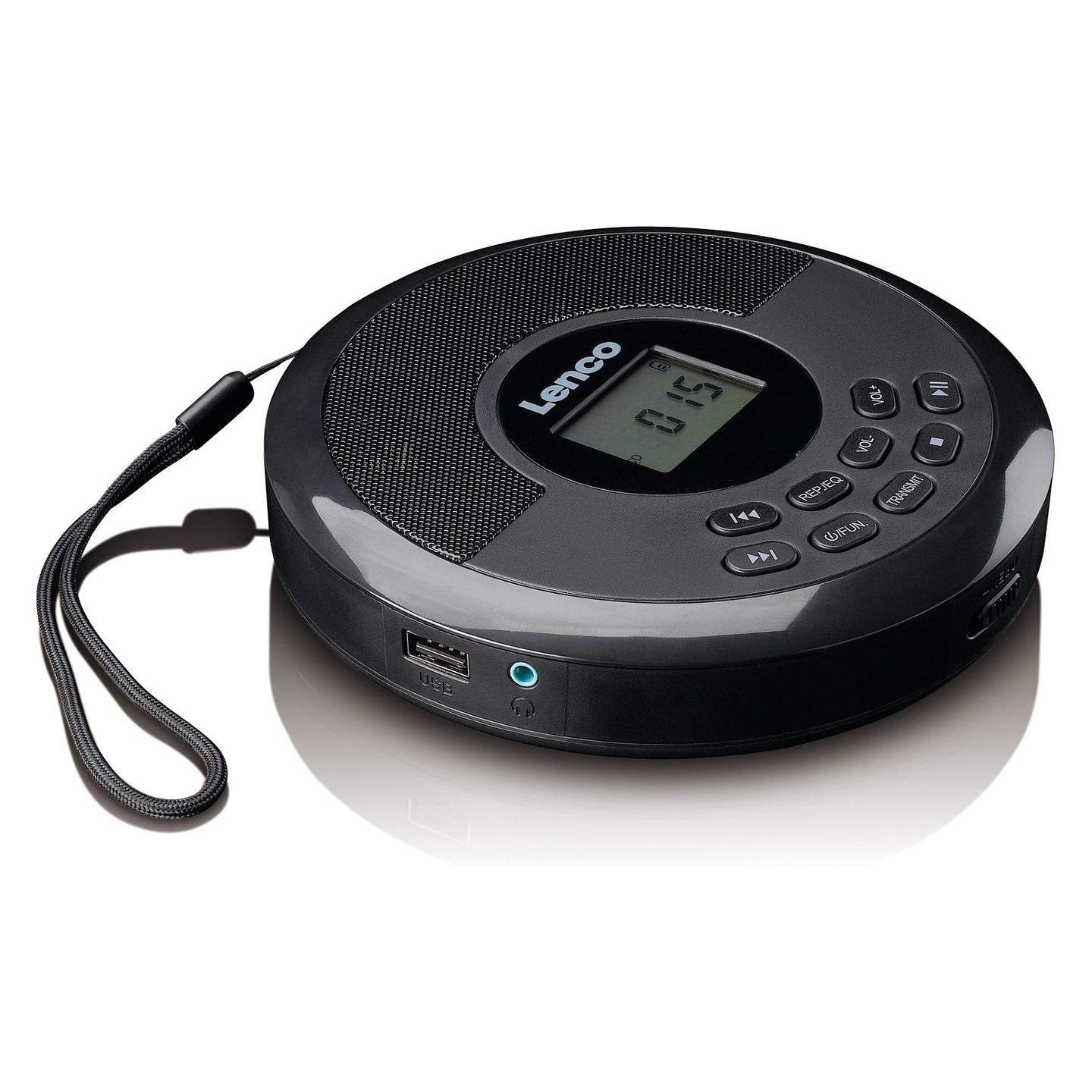 CD Player portativ Lenco CD-340BK, DAB+, FM, Memorie kundër goditjeve 40 s, Ekran LCD, Dalje për kufje 3,5 mm, Bluetooth - Zezë - 6