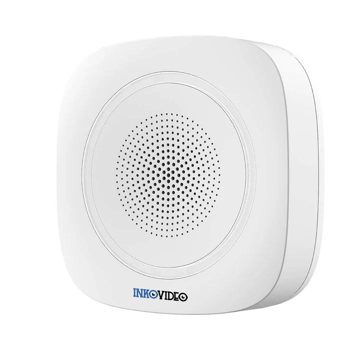 Sirenë Alarm Inkovideo INKO-PRO-IS90, Wireless, 868MHz, Tri-X, AES-128, 90–110dB, LED, Bateri deri 3 Vjet - Bardhë