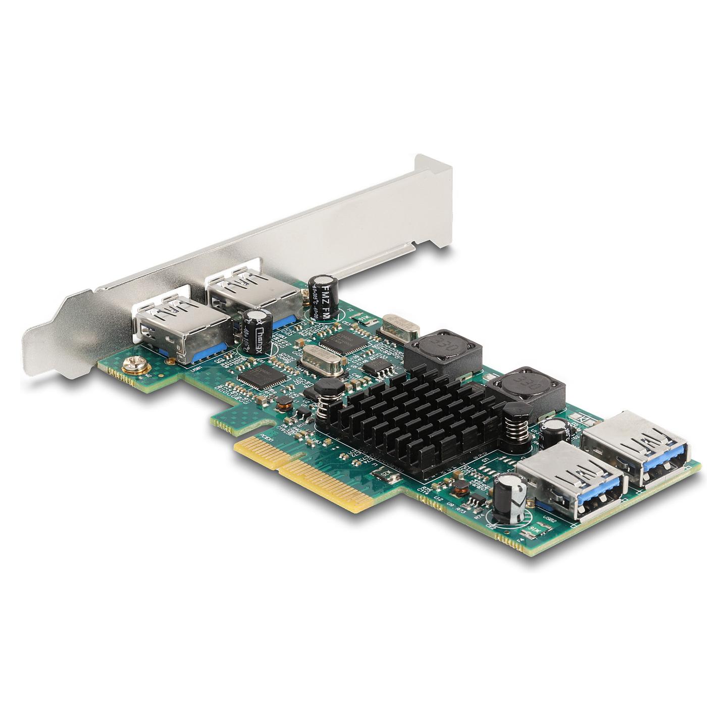 Kartë Zgjerimi DeLOCK 90282, PCI Express x4, 4x USB-A 5 Gbps, Dual Channel, Low Profile - 2