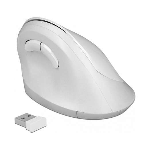 Maus pa kabllo Delock Ergonomik USB – Bardhë - 2
