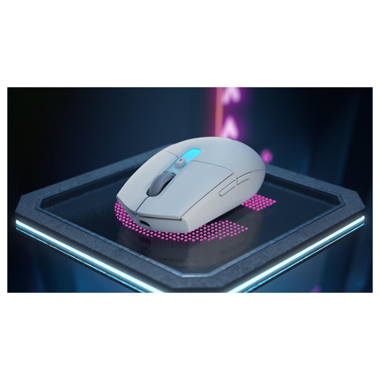 Maus Gaming Logitech G305 X SUPERLIGHT, Wireless, HERO 44K, 44000DPI, 6 Butona, Bluetooth + LIGHTSPEED 2.4GHz - Bardhë - 9