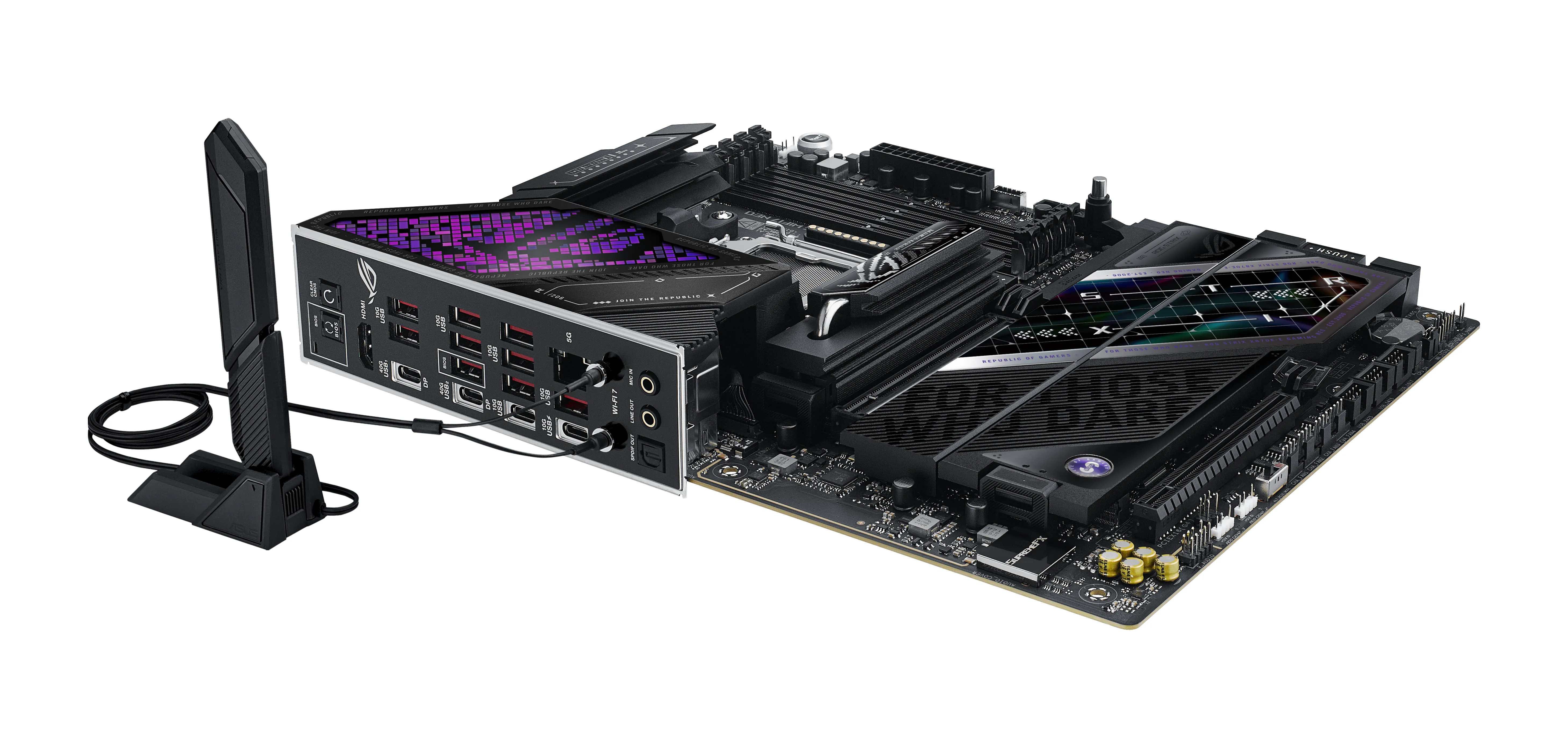 Pllakë Amë ASUS ROG STRIX X870E-E GAMING / AMD AM5 / X870E / DDR5 / ATX / Wi-Fi 7 / 5GbE LAN - 5