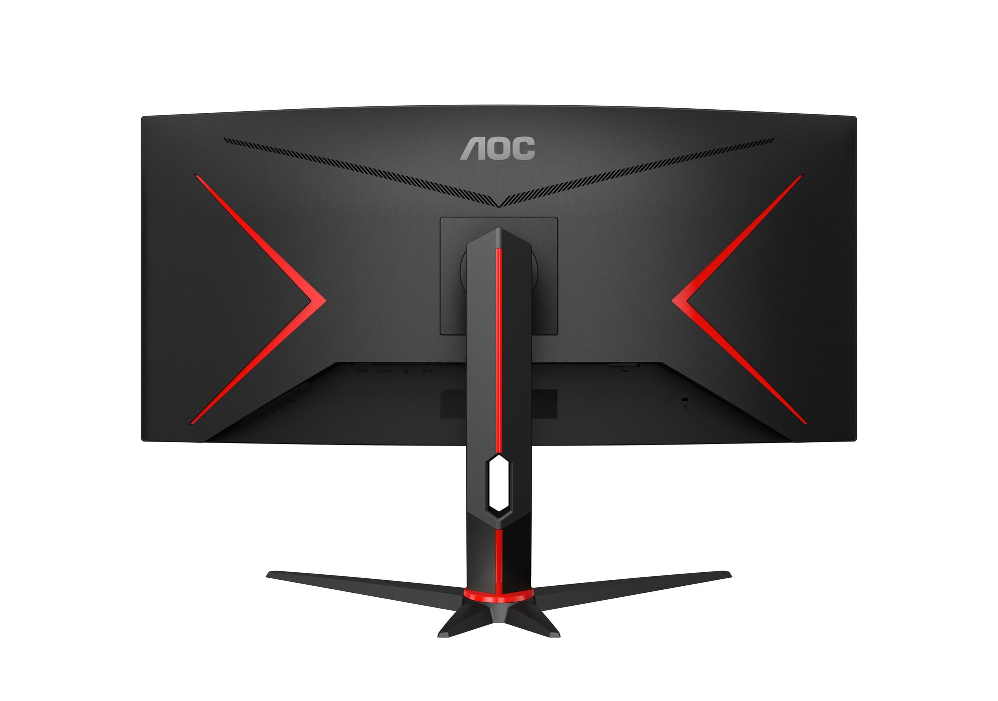 Monitor Gaming AOC CU34G2XP/BK / 34" / UWQHD Fast VA Curved / 180Hz / 1ms / HDMI+DisplayPort+USB - Zezë/Kuqe - 5
