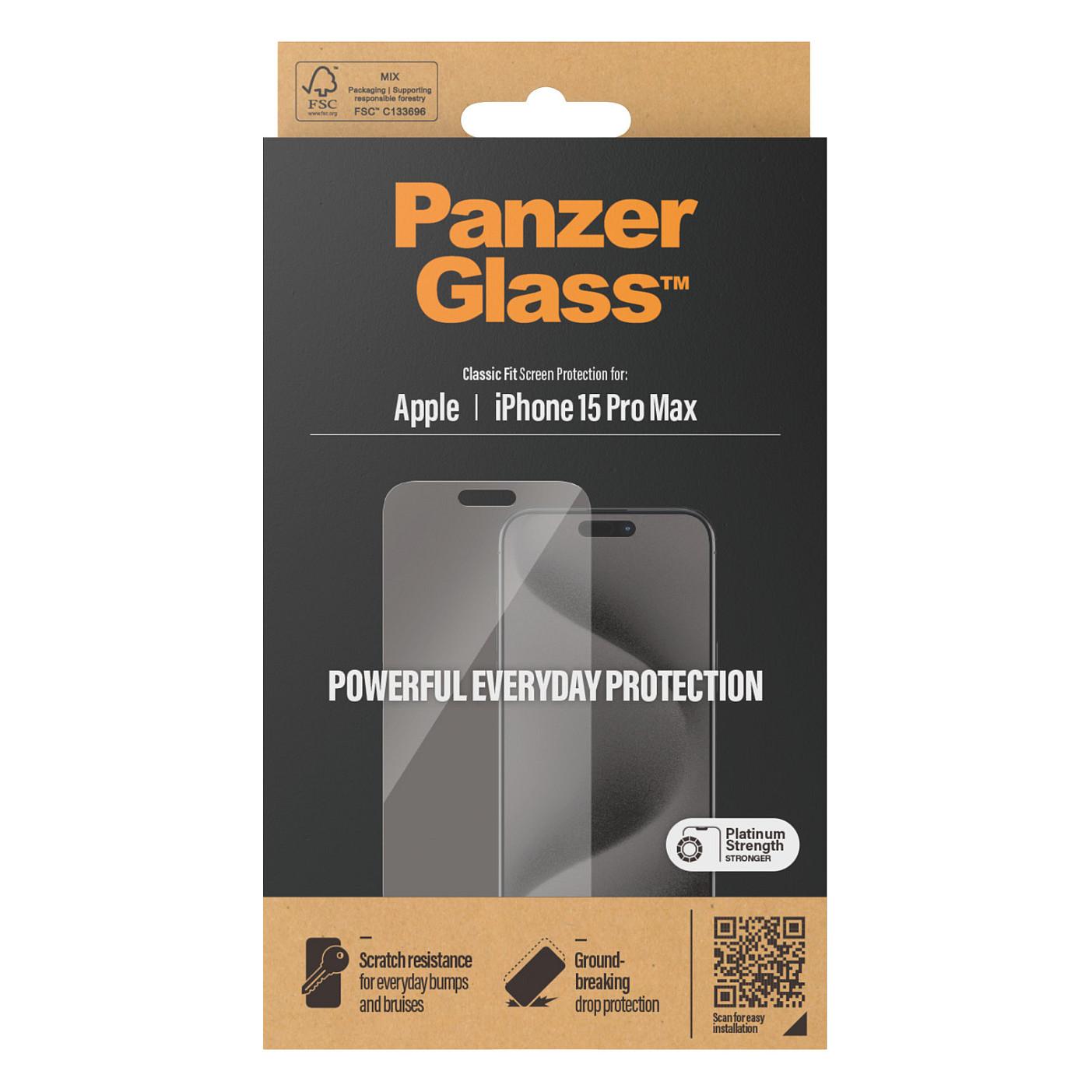 Mbrojtëse Ekrani PanzerGlass / Classic Fit / iPhone 15 Pro Max - 3