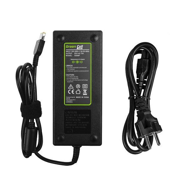 Adapter për Laptop Green Cell AD68P, 135W, 20V, 6.75A, Lenovo Slim Tip - Zezë - 3