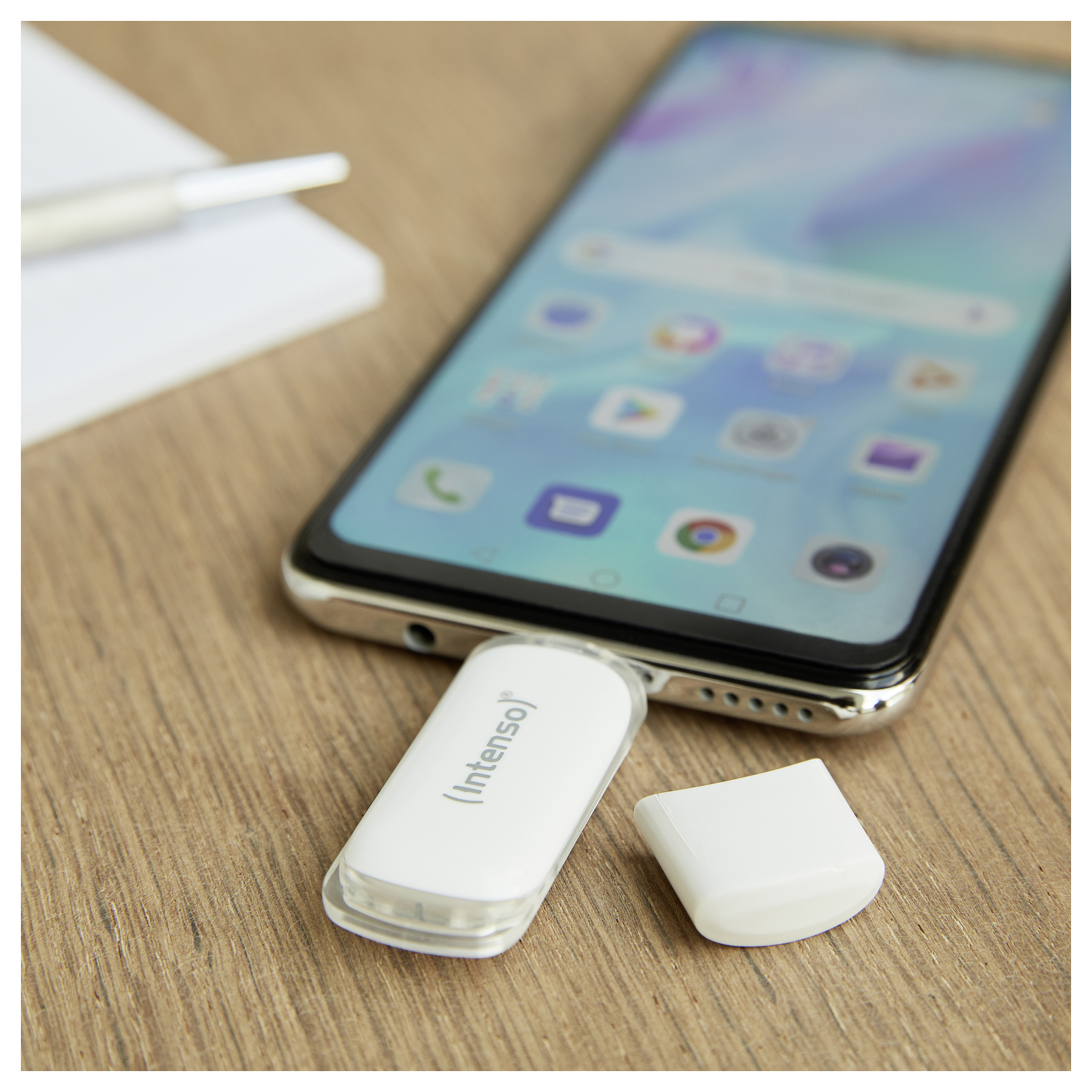 USB Flash Drive STICK Intenso Flash Line 128 GB - e bardhë - 4