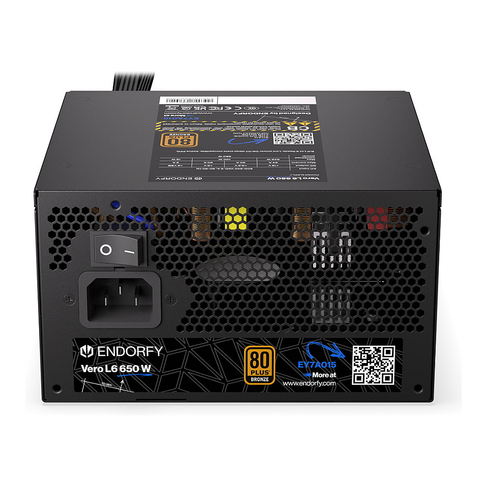 Furnizues Energjie Endorfy Vero L6 / 650W / ATX 3.1 / 80 PLUS Bronze / Non-Modular - Zezë - 10