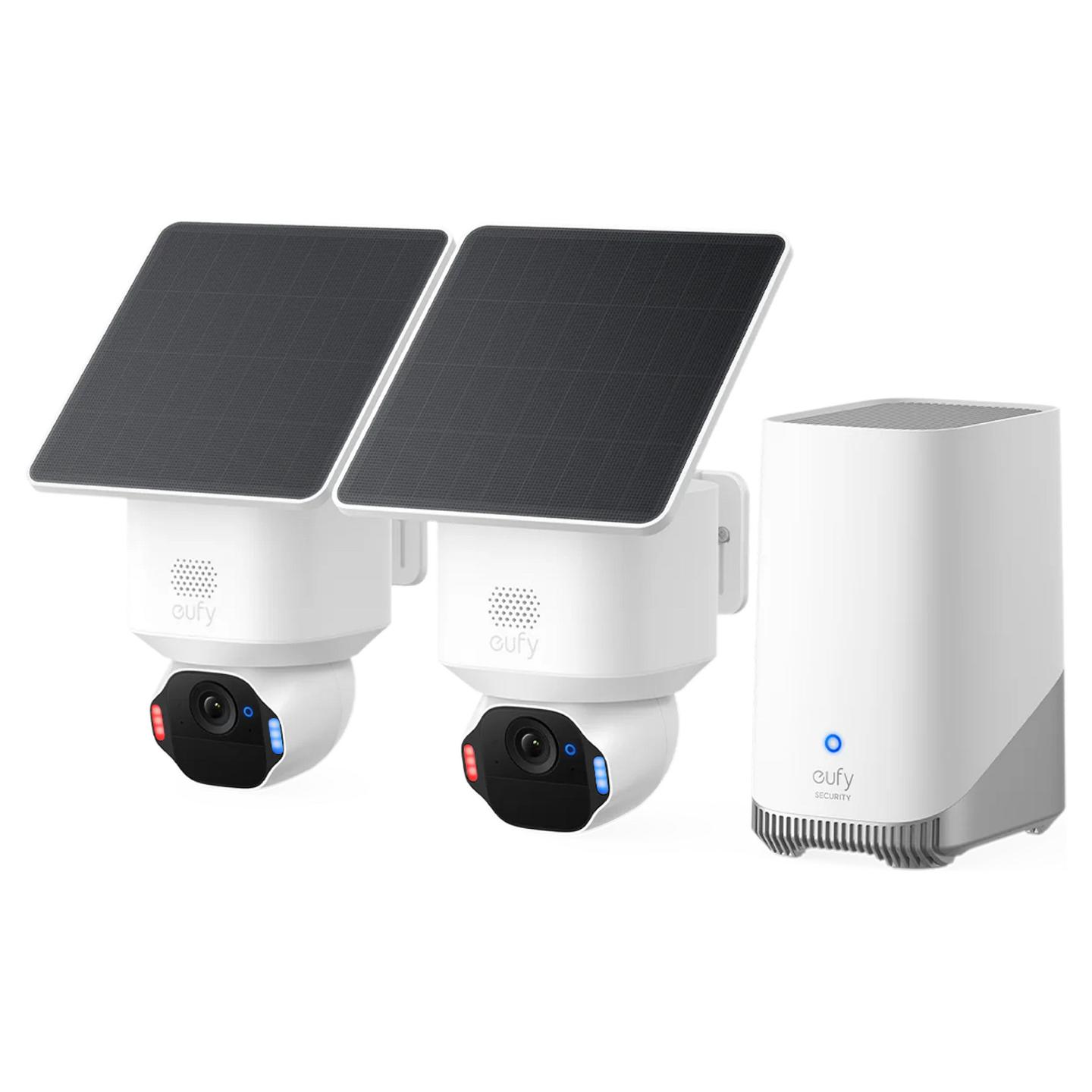 Kamerë Sigurie IP CCTV Anker Eufy SoloCam E42 + HomeBase S380, 4K, 8MP, IR, Wireless - Bardhë - 1