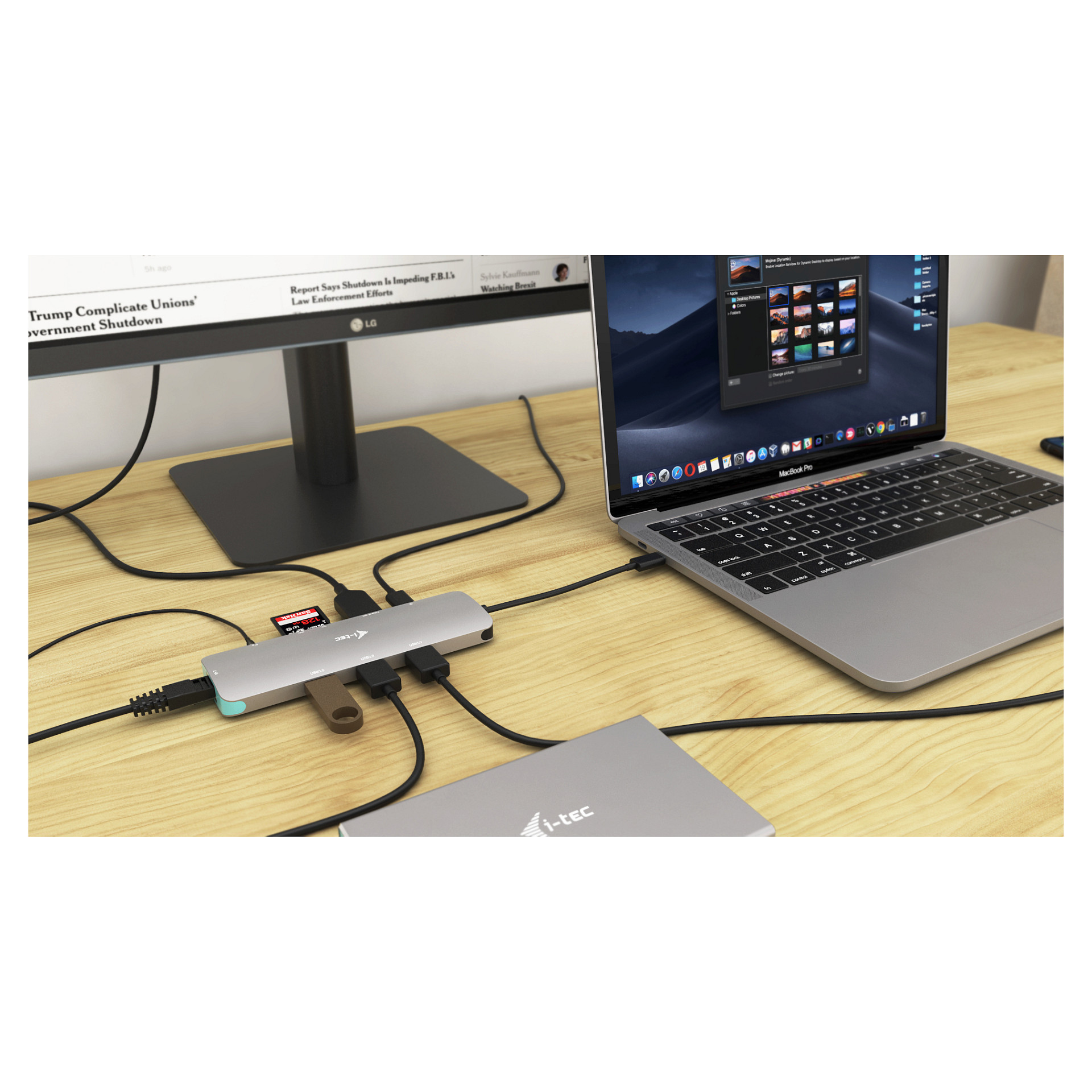 Docking Station D‑i‑tec Metal USB‑C Nano / 4K / HDMI+LAN+Power Delivery - 11