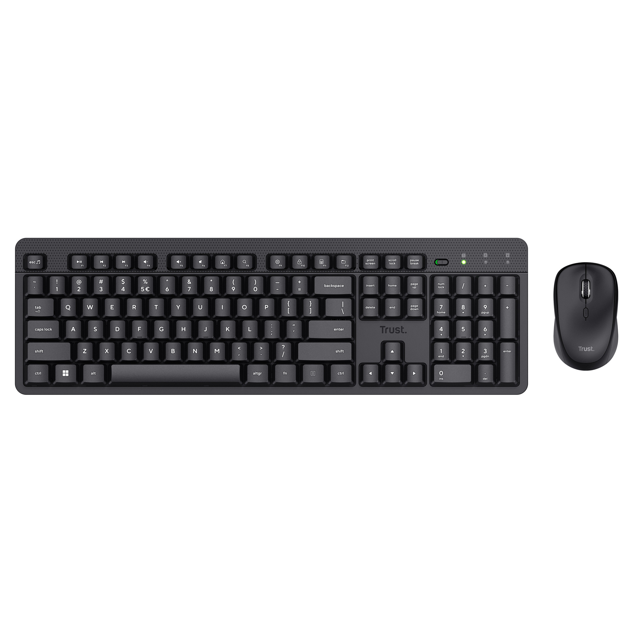 Combo (Tastierë & Maus) Trust Ody II / QWERTZ / Membrane / RF Wireless - Zezë - 4