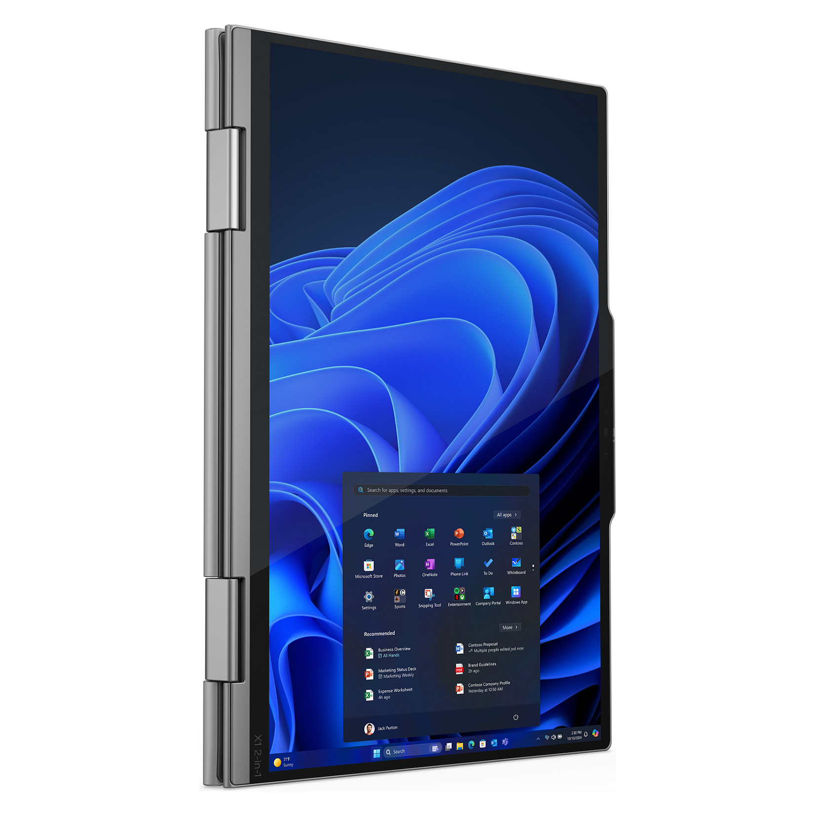 Laptop Lenovo X1 2 in 1 G10 / Ultra 7 265U / 64GB LPDDR5 / 2TB / 14" 2.8K OLED Touch / 5G / Intel Graphics / DE  / Gri - 10