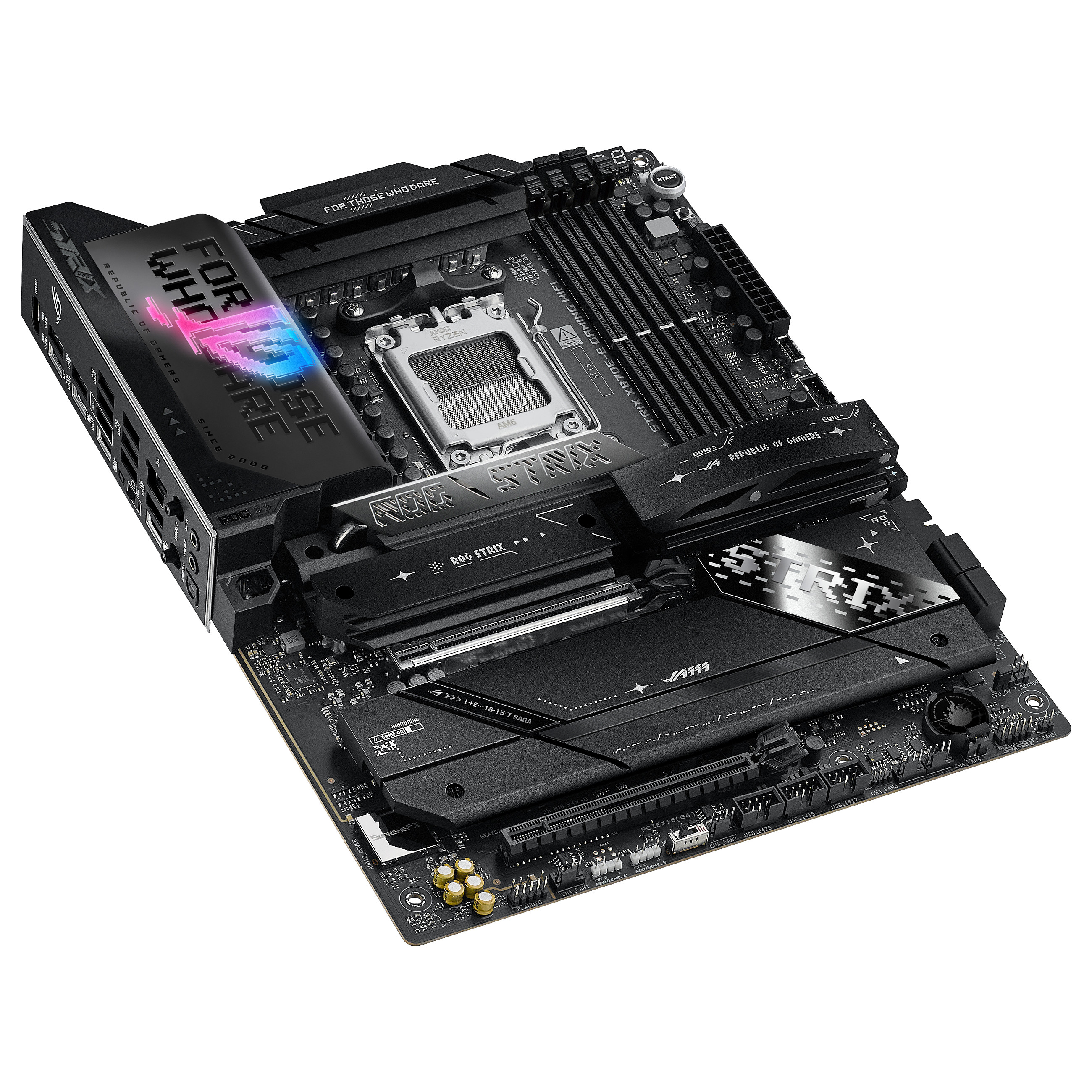 Pllakë Amë ASUS ROG STRIX X870E-E GAMING WIFI / AMD AM5 / X870E / DDR5 / ATX / Wi-Fi 7 / 5GbE LAN - 7