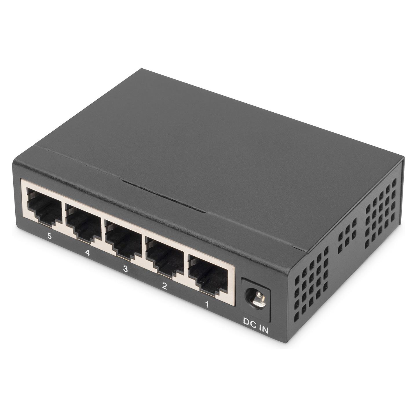 Switch DIGITUS DN-80202-1, 5x Gigabit Ethernet RJ45, 10Gbps - Zezë - 2