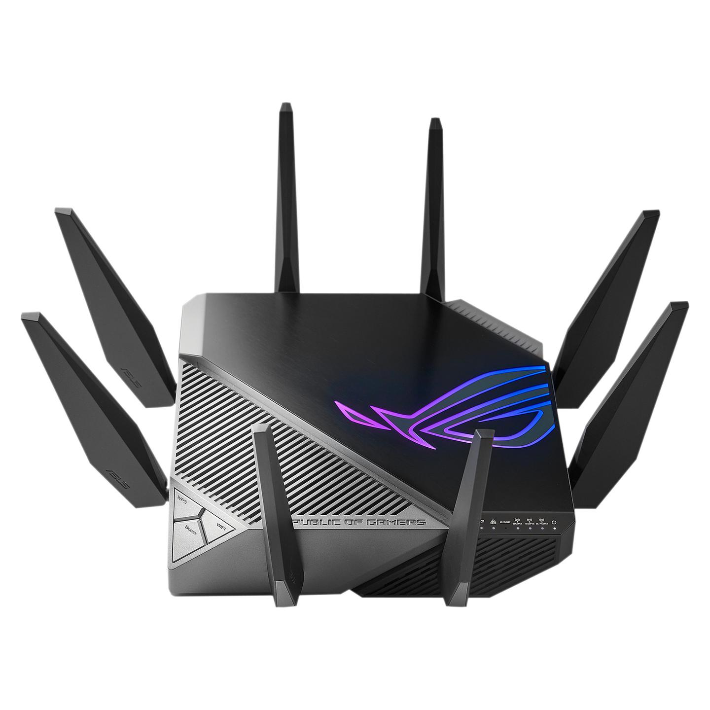 Ruter Gaming ASUS ROG Rapture GT-AXE11000, Wi-Fi 6E AXE11000, Tri-Band, 1× 2.5GbE + 5× Gigabit Ethernet – Zezë - 2