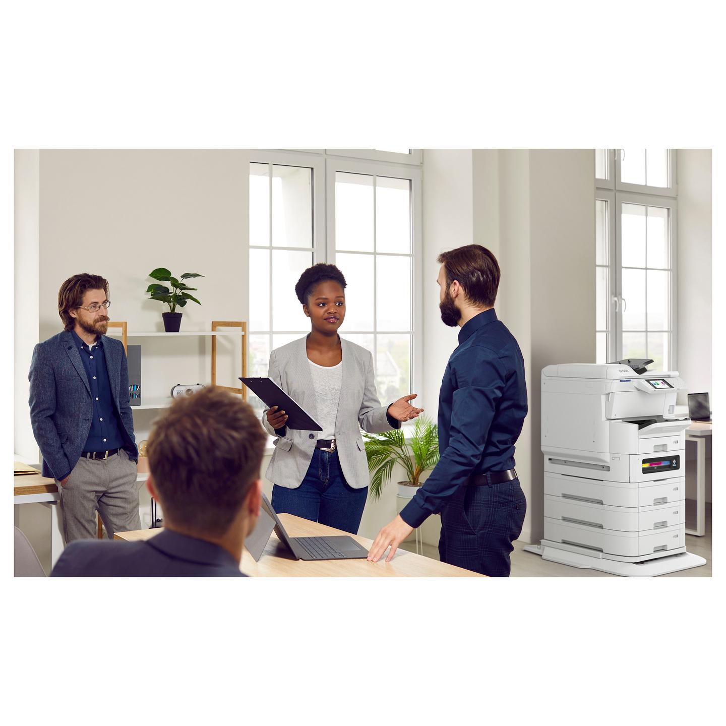 Printer Multifunksional Epson WorkForce Pro EM-C8100RDWF, A3+, Inkjet, Wi-Fi, Printim, Skanim, Kopjim, Faks - Bardhë  - 9