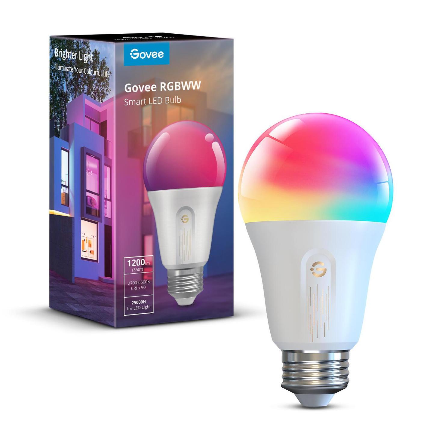 Llambë LED Govee H6009 / RGBWW / 13W / Wi-Fi / Smart / Voice Control – Bardhë