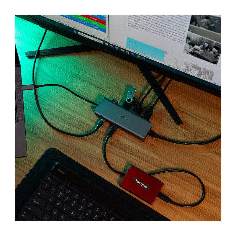 Docking Station Targus / 2xUSB‑C / 2xUSB-A / 2xHDMI / LAN - Argjend - 10