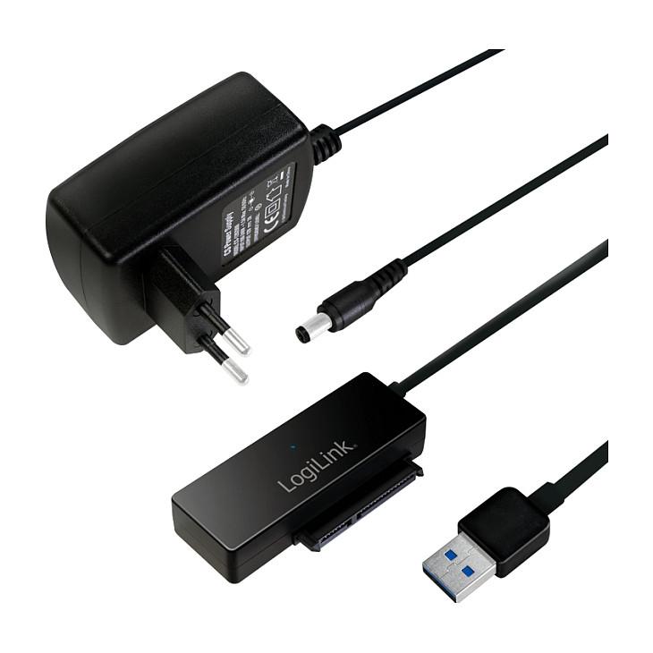 Adapter USB 3.0 në SATA LogiLink me OTB - Zezë