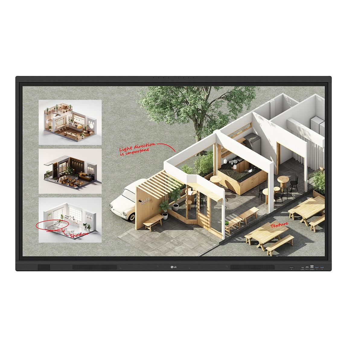 Interaktiv (Smart Board) LG CreateBoard Standard 55TR3DQ-B, 55", 4K UHD IPS Touch, 8GB, 64GB, 3× HDMI, DisplayPort, 2× USB-C, 5× USB-A 3.0, USB-A 2.0 - Zezë