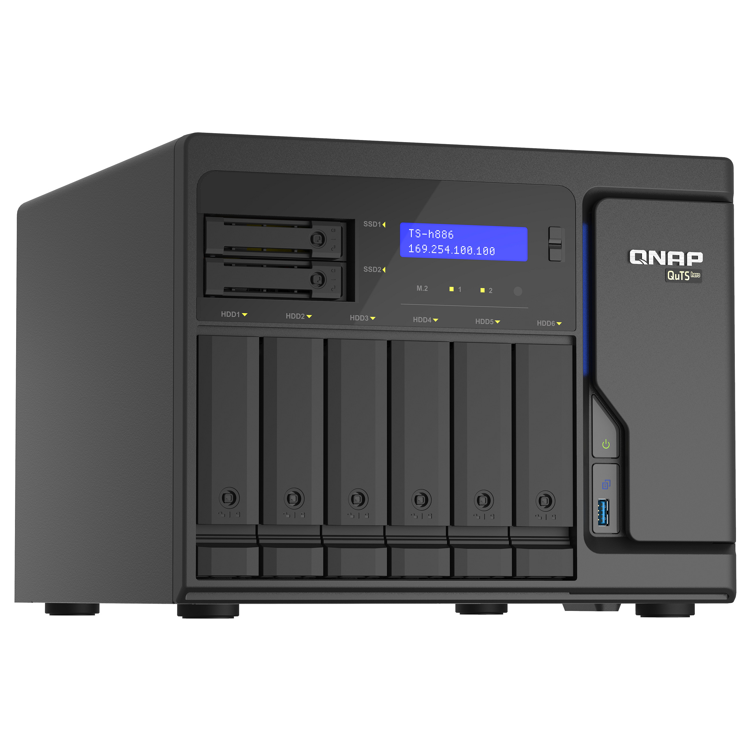 NAS QNAP TS‑h886‑D1602‑8G‑BRO 8‑Bay QuTS hero / Intel Xeon D1602 / 2x M.2 NVMe Gen3 / 8GB / 5‑Year Warranty - 2