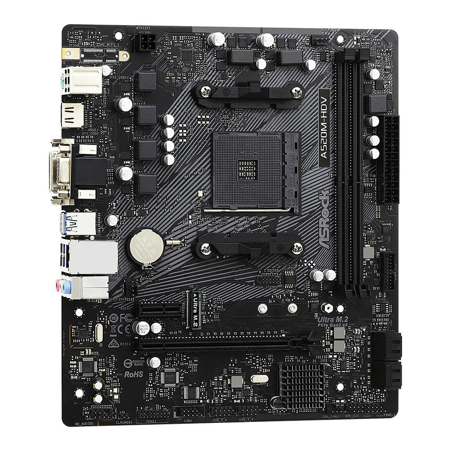 Pllakë Amë AM4 ASRock A520M-HDV mATX - 4