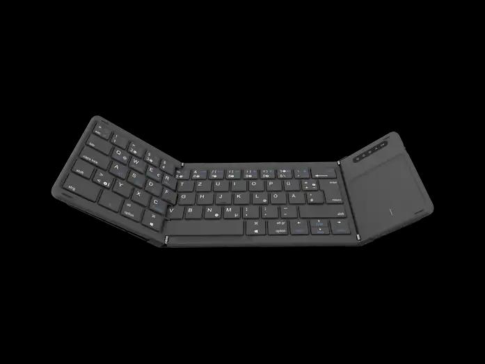 Tastierë Pa kabllo Samsung C&T Foldable / F-CTNB-NK001BG / 64 Keys / Touchpad / Bluetooth 5.0 / QWERTZ - Zezë - 2