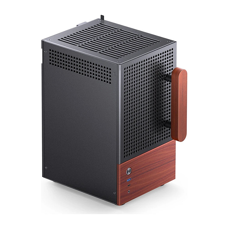 Kasë PC JONSBO T6 / Mini Tower / Mini-ITX / Tempered Glass / Wood - Zezë - 12
