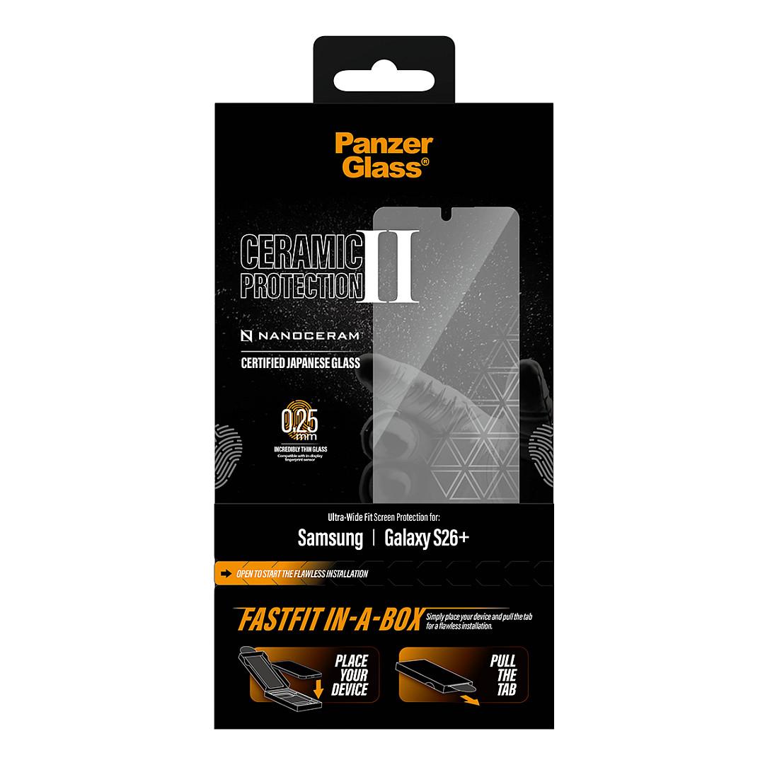 Mbrojtëse Ekrani PanzerGlass Ceramic për Samsung Galaxy S26+, Ultra-Wide Fit, FASTFIT IN-A-BOX - Transparente - 4