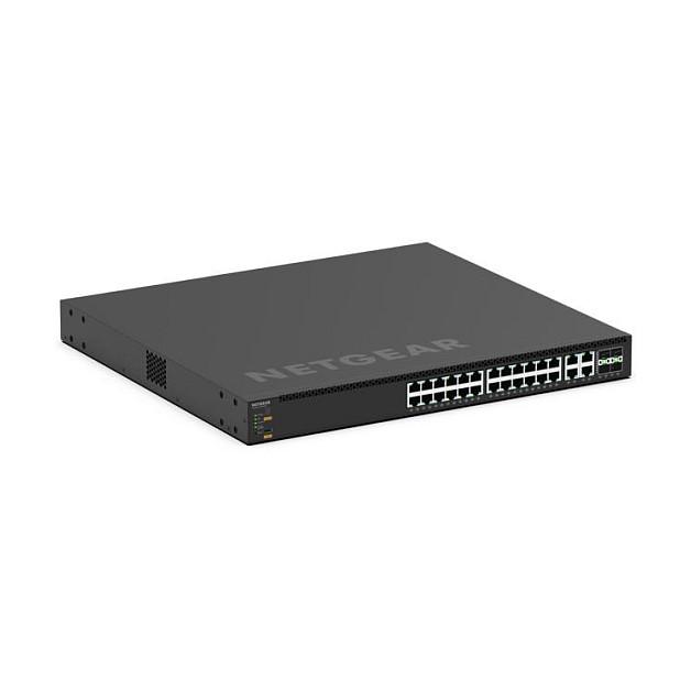 Switch NETGEAR M4350-24M4X4V (MSM4332), 24 porta 2.5G PoE++, 4 porta 10G Multi-Gigabit PoE++, 4 porta SFP28 25G, PoE 522W, Managed Layer 3, Rack 1U - Zezë - 3