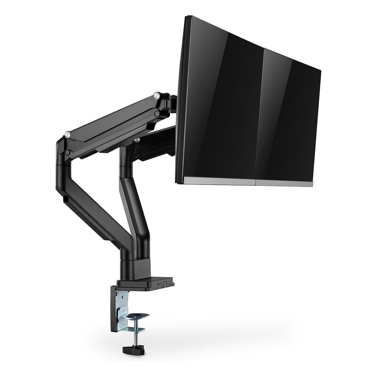 Mbajtëse për Monitor DIGITUS DA-90395 / 2 Monitorë / 15"-32" / 9kg për monitor / VESA 75x75-100x100 / Tavolinë / Gas Spring - Zezë - 11