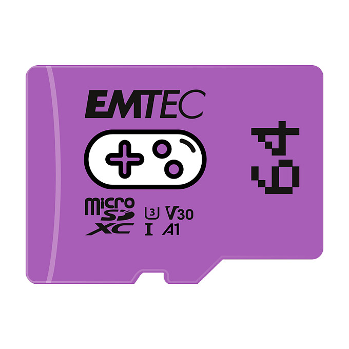 Kartë Memorie SD CARD Emtec m64GB UHS-I U3 V30 A1 Gaming Purple - 1
