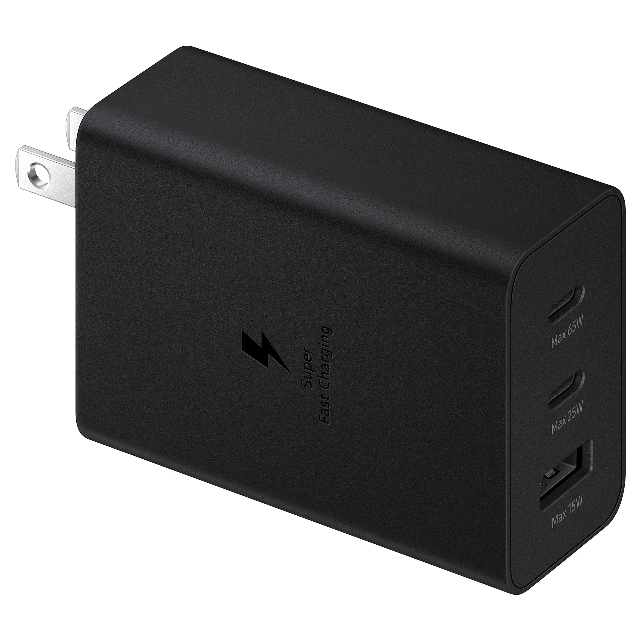 Adapter Samsung Power Adapter Trio 65W USB Type-C Charger (No Cable)- Black - 7