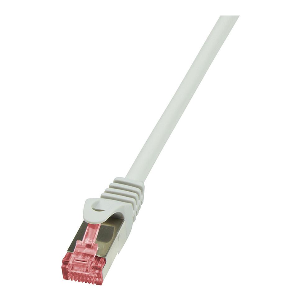Kabllo për Rrjet LogiLink CQ2092S / RJ45 - RJ45 / Cat.6 / S/FTP / AWG 27/7 / 250 MHz / 10 m - Gri