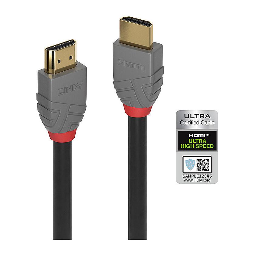 Kabllo HDMI Lindy 36952 / HDMI në HDMI / 1m / HDMI 2.1 / Ultra High Speed / 48 Gbit/s - Zezë