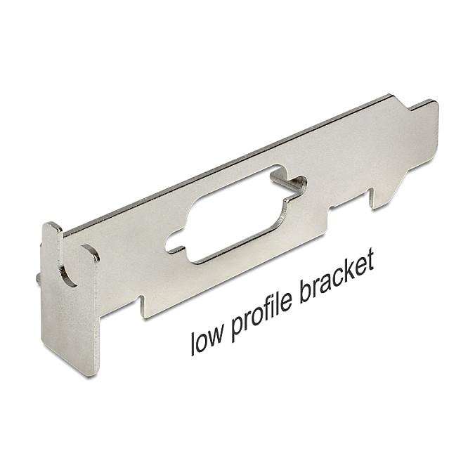 Mbajtës për Slot Low Profile Delock 82713 / për Nxjerrje të Lidhjes D-Sub 9 / Serial